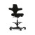 HÅG Capisco 8106 ergonomic saddle chair in black upholstery with black base and foot ring