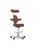 HÅG Capisco 8107 ergonomic saddle chair with adjustable headrest in brown fabric, sit-stand office chair with foot ring for standing desk workstations
