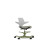 HÅG Capisco Puls 8020 chair in light gray plastic with moss green base and foot ring