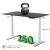 Rise Up Dual Motor Bamboo Electric Standing Desk dimensions showing 60 x 30 inch desktop, 250 lb lifting capacity, and adjustable height range.