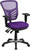 Contemporary Mesh Mid Back Ergonomic Office Chair, Purple