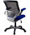 Edge Mesh Computer Chair with Flip-up Arms, back view