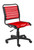 Euro Style Allison Flat Bungie Office Chair without Arms, 12540RED