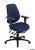 Saffron R tall back ergonomic office chair in navy fabric with multi tilt mechanism and adjustable arms