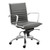 Dirk Low Back Office Chair in Gray Leatherette with Chromed Steel Base