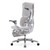 Side view of white Sihoo Doro S300 ergonomic office chair showing backrest, armrests, and base