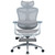 White Sihoo C300 ergonomic office chair with mesh back, adjustable headrest, and retractable footrest