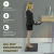 Ergonomic wobble stool for active sitting with an electric standing desk in a home office.