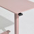 TopJob AnyDesk Fold standing desk in Dusty Pink showing the folding desktop and controls