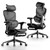 Front and rear views of the black OTO Zenpex ergonomic office chair