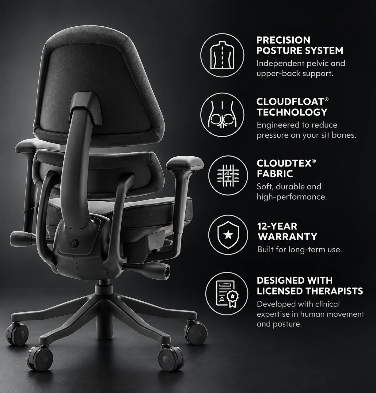 Anthros ergonomic chair workstation support and seated posture demonstration