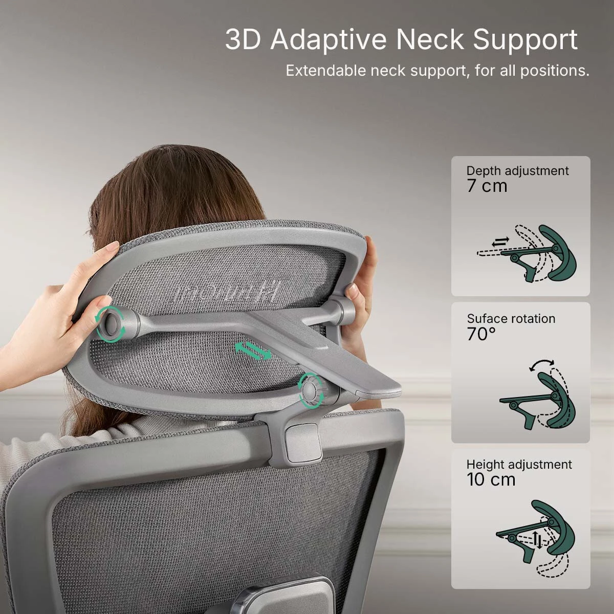 Hinomi H2 Pro adjustable headrest and neck support