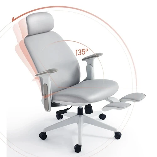 TopJob NAPA ergonomic office chair reclining to 135 degrees