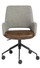 Desi Office Chair in Vintage Style Distressed Soft Leatherette (Light Brown)