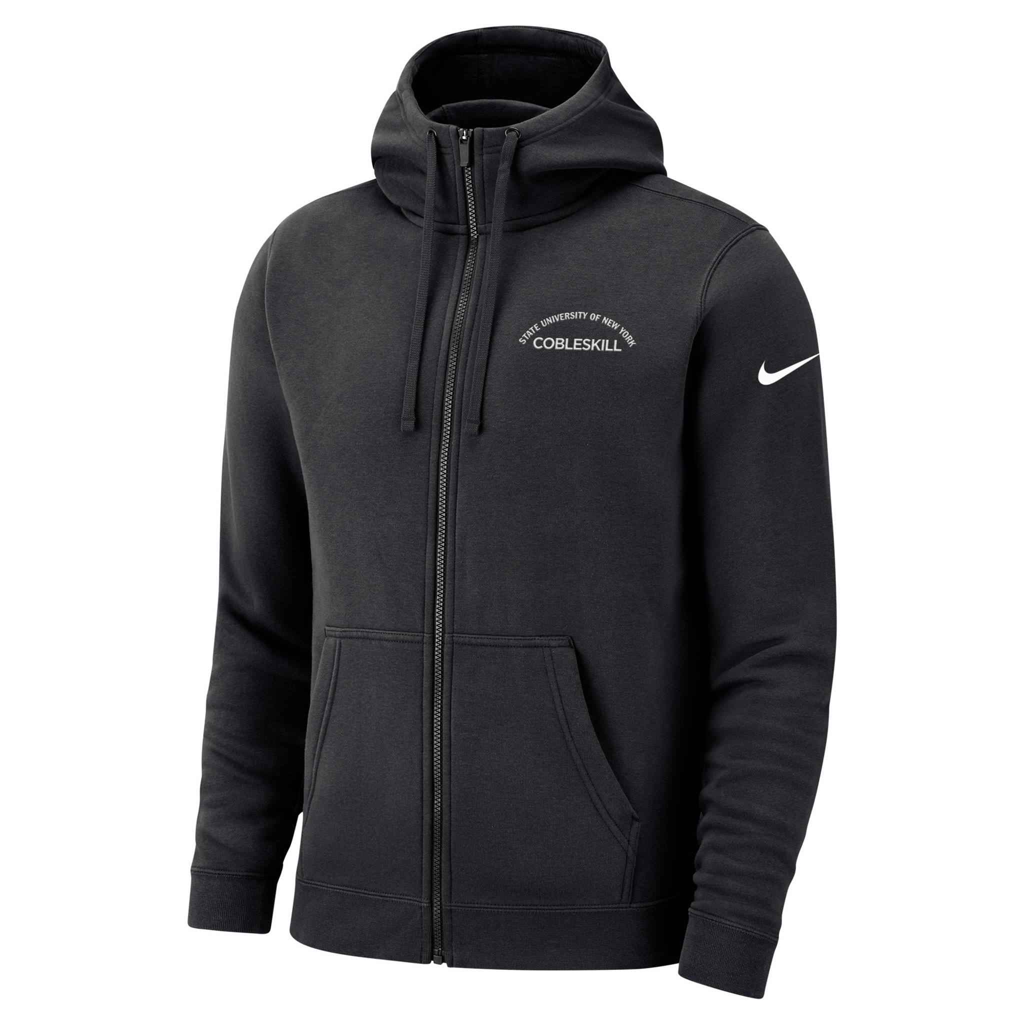 Embroidered Nike Club Fleece Full Zip - SUNY Cobleskill College Store