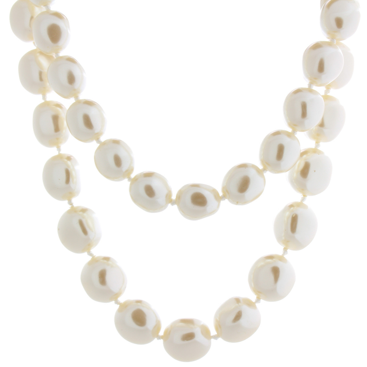 Vintage Carolee Double Strand Faux Pearl Necklace Antiques and