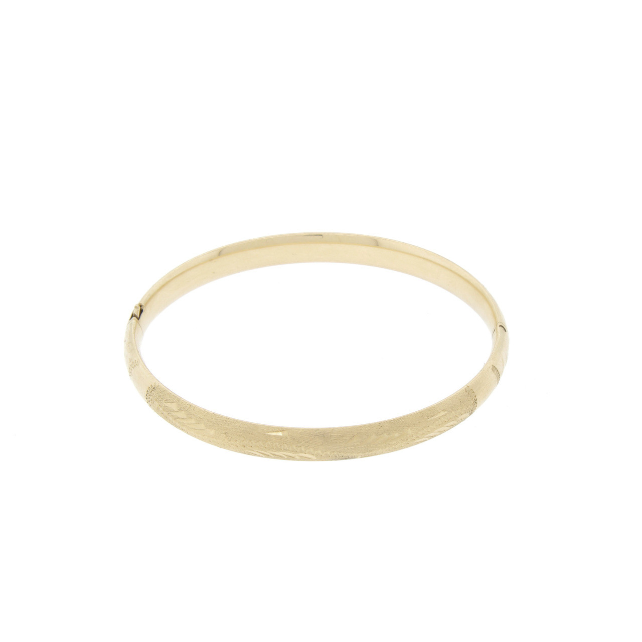 14K Yellow Gold Slip On ID Baby Bangle Bracelet Cuff Expandable Stackable  5.5: 31940875780165