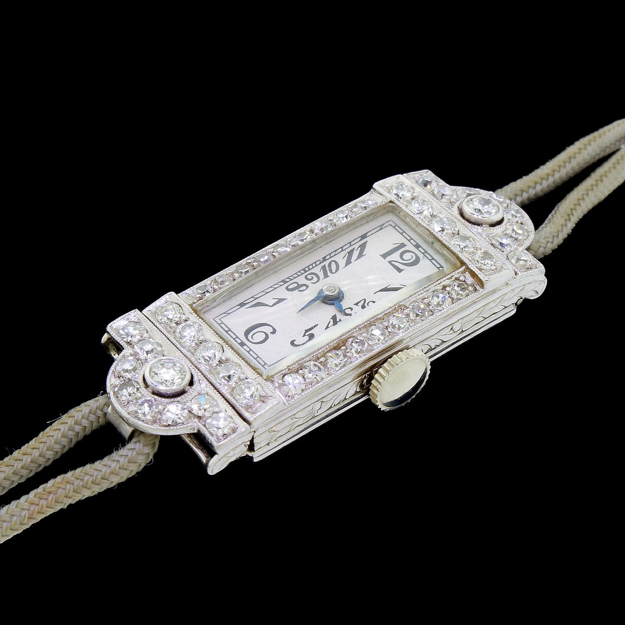 1920s ladies diamond vintage Chaumet et Cie cocktail watch - Olde Timers