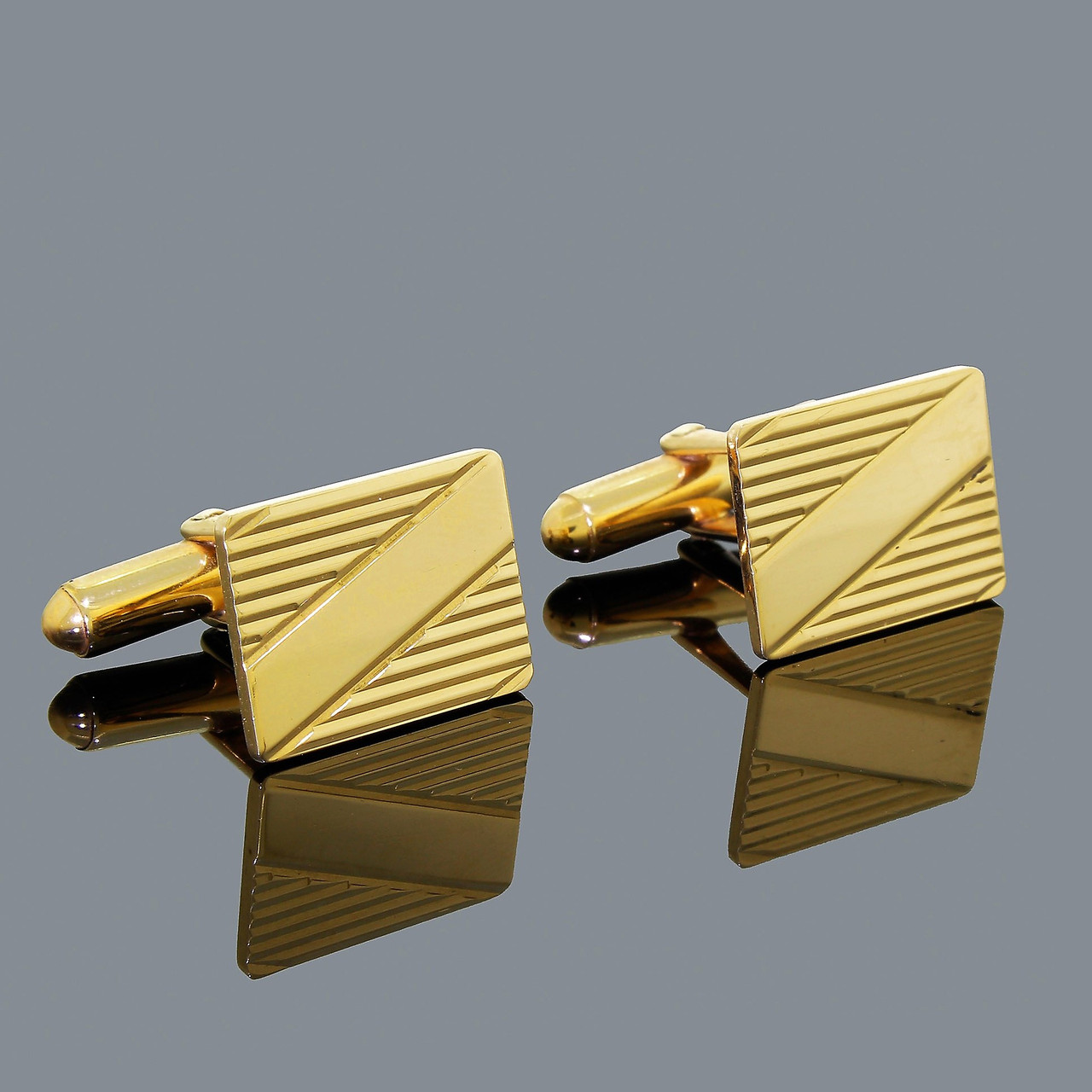 Men's Customized Cufflinks - Yellow Gold
