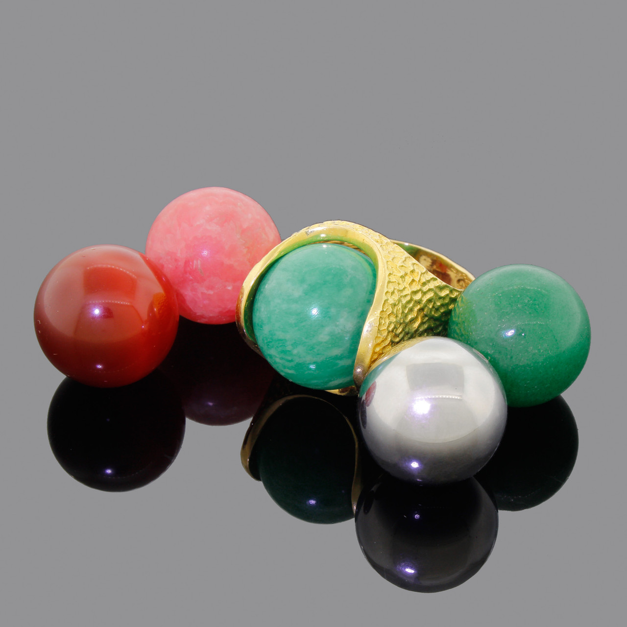 18k Gold Gilbert Albert "Lost My Marbles" Interchangeable Ring1