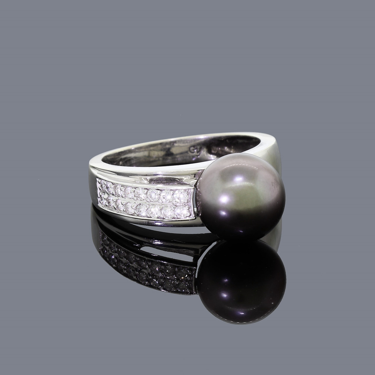 14 Karat Rose Gold Tahitian Pearl Ring 001-300-00126 | Saxons Fine Jewelers  | Bend, OR