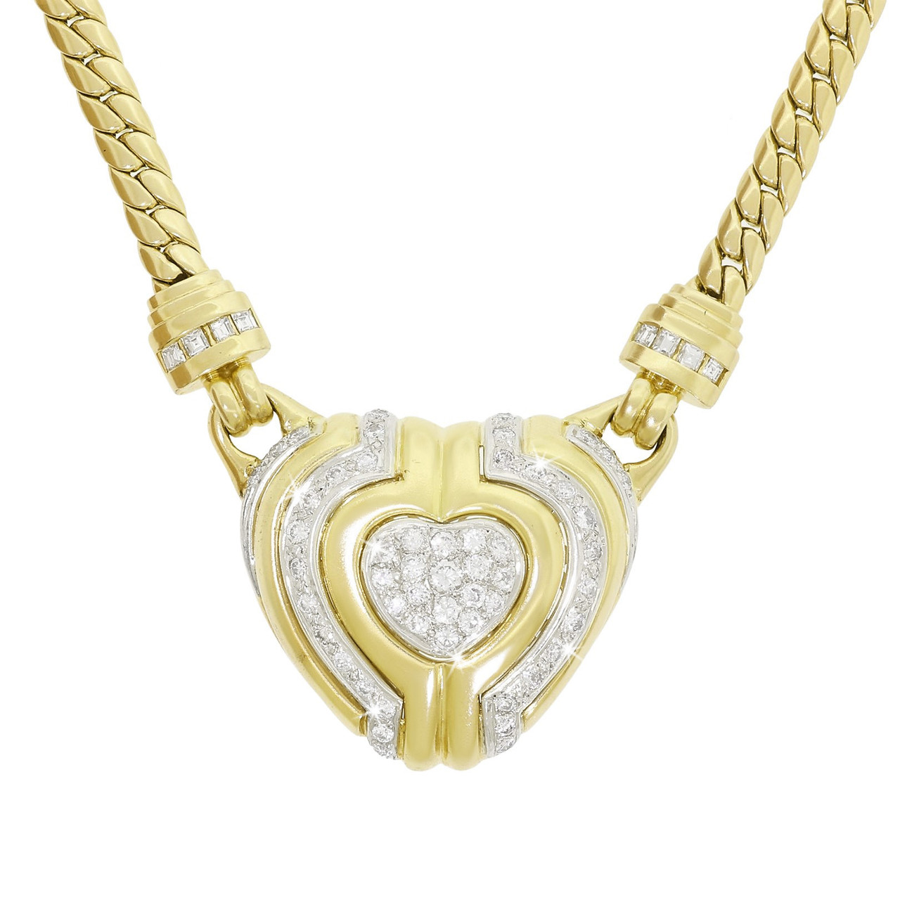 Maylover Heart Necklace 18k White Gold Plated 5A India | Ubuy