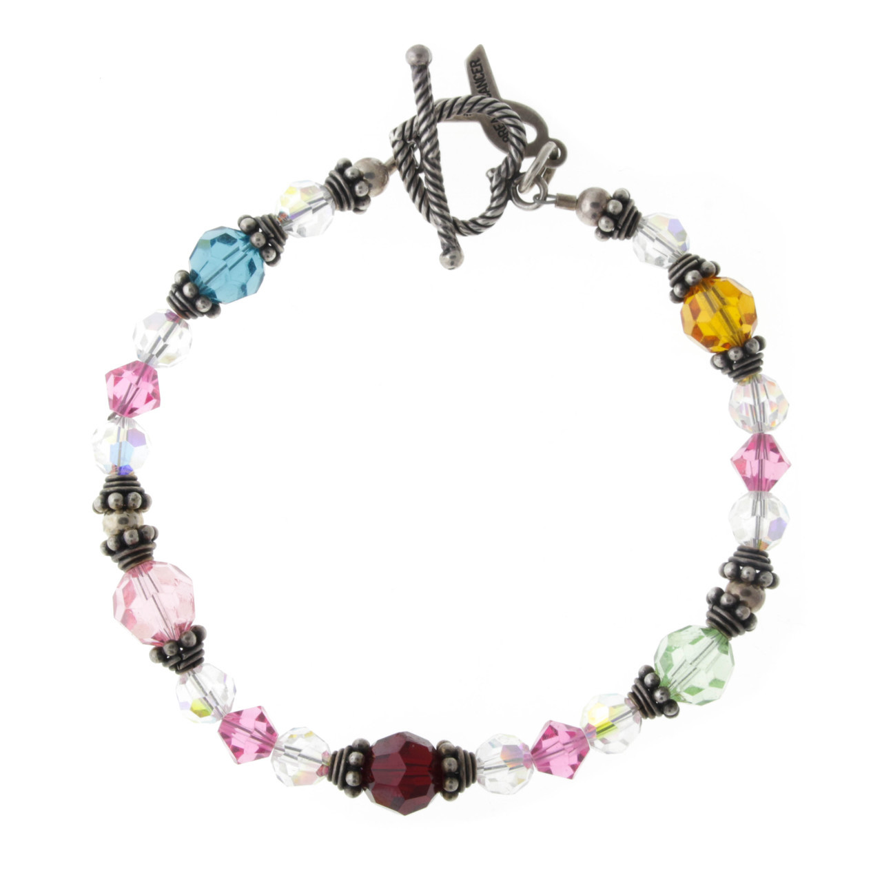 STUNNING Designer SIC Sterling Silver Multi Crystal 8