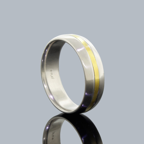 Heavy Duty Men's Solid Platinum 18k Gold Wedding Ring Band 15.2G Sz 10.75 Heavy Duty Men's Solid Platinum 18k Gold Wedding Ring Band 15.2G Sz 10.75