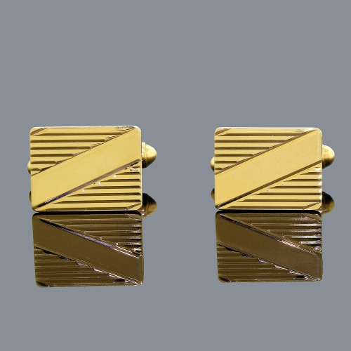 Modern Monogram Gold Cufflinks