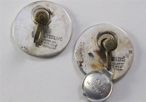 Old Mexican Sterling Silver Screw Back Earrings - Yourgreatfinds