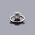 10K White Gold 0.25CTW Diamond Halo Baguette Cluster Promise Ring Size 7