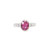 VTG 14K White Gold Oval Pink Tourmaline & Diamond Ring Size 7.25 VTG 14K White Gold Oval Pink Tourmaline & Diamond Ring Size 7.25