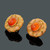 Elizabeth Gage 18k Gold Enamel Leaf Earrings Hessonite Garnet Original Box 48G Elizabeth Gage 18k Gold Enamel Leaf Earrings Hessonite Garnet Original Box 48G