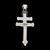 Lorenzo James Native American Navajo Sterling Silver Coral Isleta Cross Pendant
