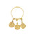 Vintage 18K 750 Yellow Gold 3 Charm Dangle Band Ring Size 7 - Quality & Fun! Vintage 18K 750 Yellow Gold 3 Charm Dangle Band Ring Size 7 - Quality & Fun!