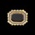 Victorian Gold Enamel, Pearl, and Onyx Memorial / Mourning Brooch circa 1870