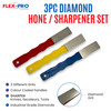 FLEXPRO 3pc Diamond Sharpener & Hone set 400, 600 and 12000 grit