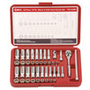 Genius Tools 42pc 1/4"Dr Metric & SAE Deep Socket Set TW-242MS