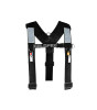 BACKPRO Adjustable Builders padded shoulder brace Black