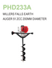 Millers Falls One Man Petrol Post Hole Earth Auger PHD233A