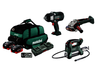 Metabo 18V 3pc 3/4" Impact wrench Grease gun and grinder kit 