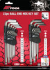 22pc Ball End Hex key set Met & SAE PT30503