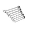 Gearwrench 8pc 72-Tooth 12 Point Open End Ratchet spanner set SAE 85599