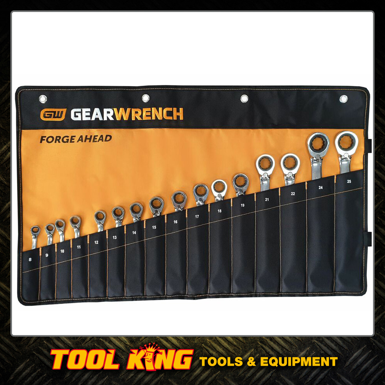Gearwrench 16pc Ratchet Spanner Set Reversible Metric 9602NR