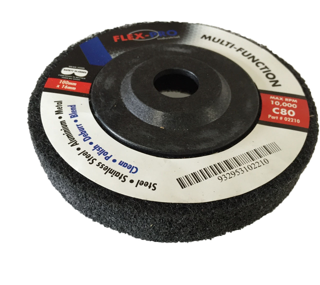 Polishing Disc for metal 4" black 80g FLEXPRO Robson's Tool King Store