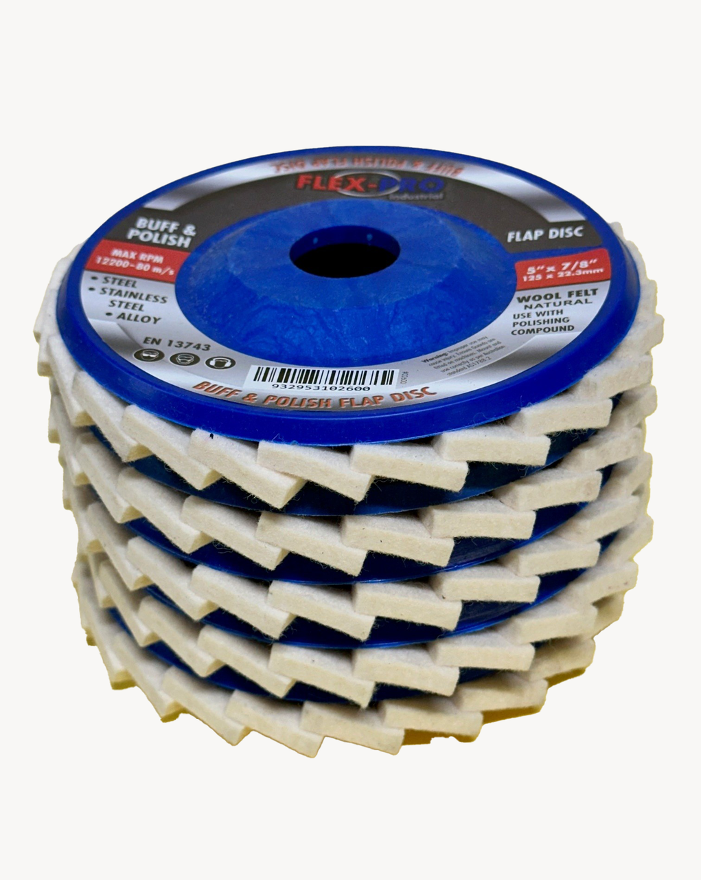 FLEXPRO 125mm Buffing & Polishing Flap Disc 5pc Pack - Robson's Tool ...