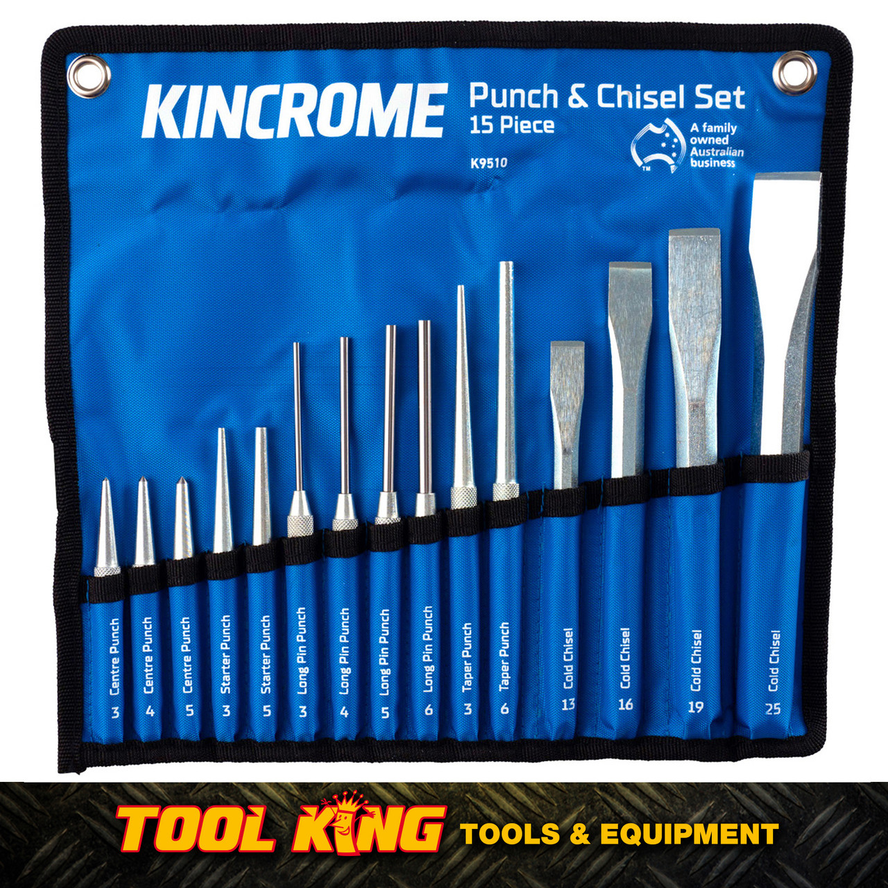 KINCROME 15pc Punch & Chisel Set K9510