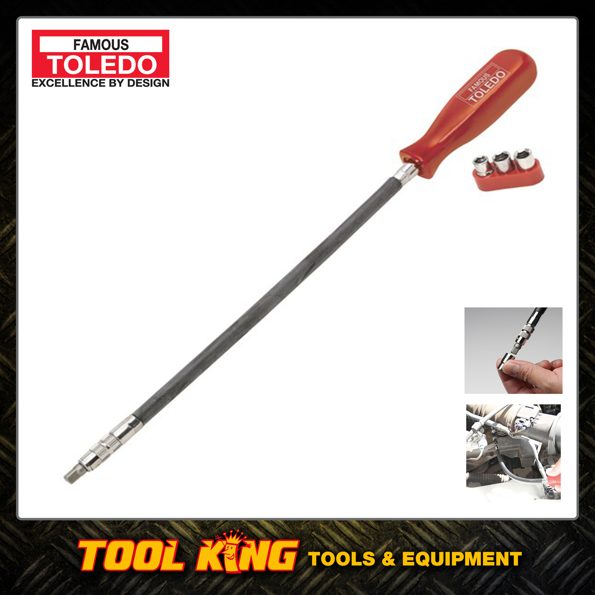 Aexit Flexible Nut Driver, 7 Mm Innensechskant – Mit Kunststoffgriff, 25 Cm Lang, Für Enge Räume