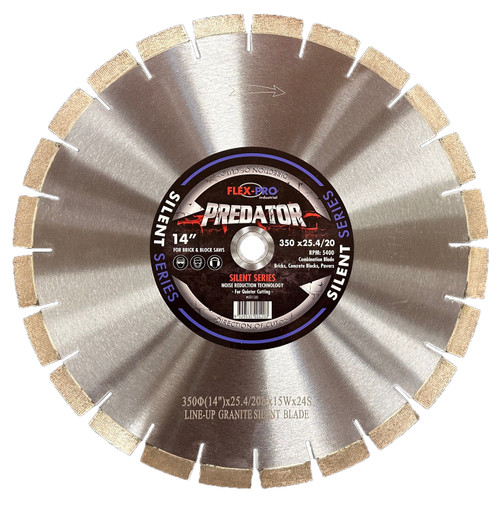 Flexpro 14" 350mm Silent Diamond Saw blade Noise reduced cutting