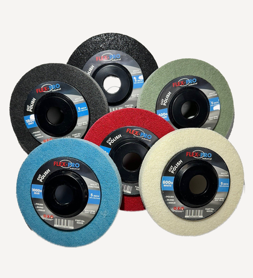 FlexPro 6pc Metal Polishing Disc Pack 5" Multi Grit 